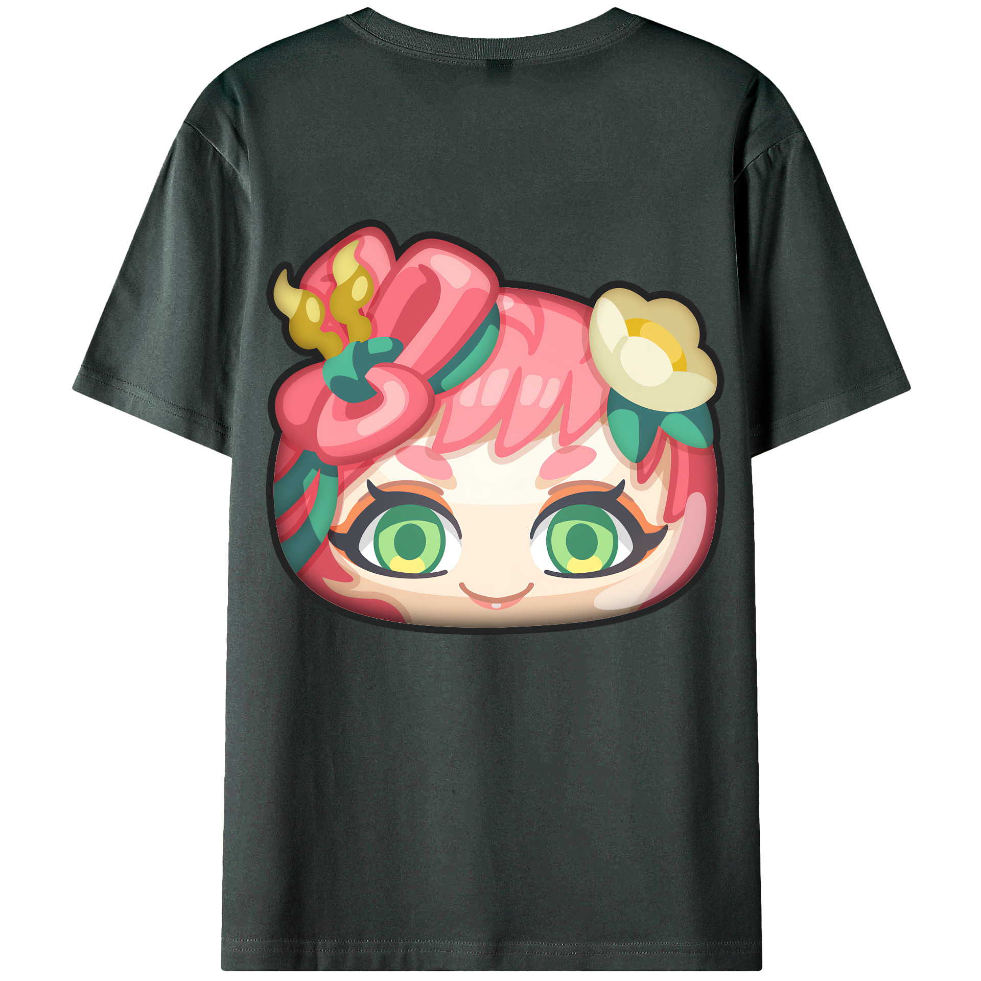 （画像用） 妖怪ウォッチ Yo-kai Watch 綿100％ メンズ半袖Tシャツ（バックプリント） 通気性